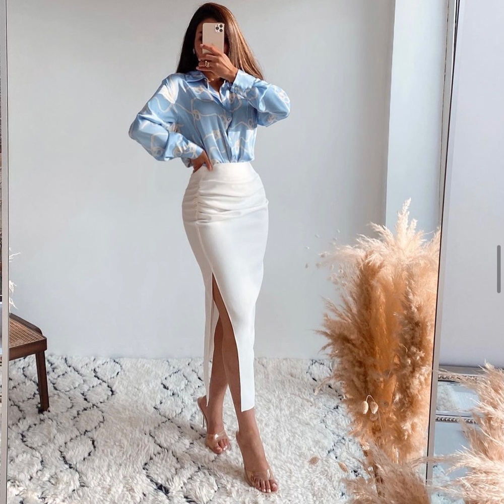 ZARA JACQUARD PENCIL SKIRT